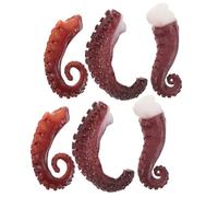 iplusmile 6pcs Realistic Artificial Octopus Tentacles Set - Simulated Seafood Pretend Play Food Props for Kitchen Role Play and Photo Decoration