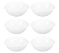 iplusmile 6pcs Small Round Plastic Wash Basins with Dual Handle Design, Resistant to Deformation, Versatile Use for Laundry and Spa, Stackable and Portable
