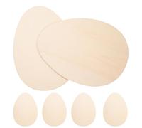 iplusmile 6pcs Unfinished Wooden Easter Egg Cutouts DIY Wood Chips for Painting and Crafting, Natural Wood Slices Easter Decorations for Spring Hand-Painted Art Projects