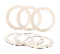 iplusmile 6pcs Wooden Circle Wreath Frames DIY Craft Rings for Floral Decorations Wooden Hoops for Holiday and Home Wreath Making Rustic Blank Bases for Creative Front Door and Centerpiece
