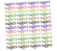 iplusmile 75pcs Colorful Music Note Paper Clips Creative Cartoon Document Clamps Sturdy Metal Clips for Office School Home Organization and Stationery Supplies Random Color