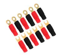 iplusmile 8 Gauge O-ring Y-type and U-type Speaker Wire Electrical Connectors Kit, Insulated Crimp Terminals, 12 Pairs Power Cable Battery Terminal Connectors for Car Audio and Marine Applications