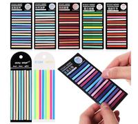 iplusmile 8 Packs Fluorescent Highlighter Strips Removable Sticky Page Markers Index Tabs for Annotating Books Office and School Supplies