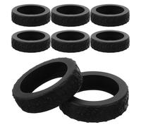 iplusmile 8 Pieces Large Silicone Luggage Caster Wheel Covers 5-6Cm Diameter 1.2Cm Wide Black Travel Suitcase Wheel Protectors Noise Reduction