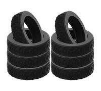 iplusmile 8 Pieces Large Silicone Wheel Covers for Suitcase 5-6cm Diameter 1.2cm Wide Black Travel Luggage Caster Protectors Noise Reduction Set