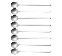 iplusmile 8pcs 17cm Long Handle Stainless Steel Espresso Spoons Silver Mixing Spoons for Coffee, Tea, Ice Cream and Dessert Stirring in Home Kitchen