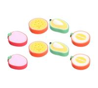 iplusmile 8pcs Bath Sponge Set Thickened Fruit Shapes - Strawberry, Mango, Orange, Sweet Orange - Soft Shower Sponge for Bathing and ’ Bath Time