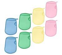 iplusmile 8pcs Exfoliating Shower Mitts for Skin Gentle Foaming Bath Gloves with Mesh Back Soft Scrubbing Bath Sponge for Deep Cleansing and Dead Skin Removal Colors