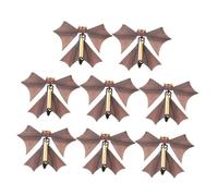 iplusmile 8Pcs Flying Bat Prank Band Powered Scary Animal Props for Halloween Performance Light Brown Bats for Stage Shows and Tricks