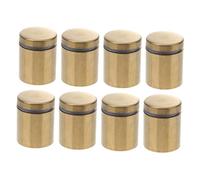 iplusmile 8pcs Gold Metal Standoff Screws Wall Mount Advertising Screw Fixings for Glass Acrylic Signs and Picture Frames Precision Stainless Steel Hardware for Offices Shops Exhibitions