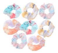 iplusmile 8pcs Gradient Color Hair Rings Hair Tie Flannelette Ponytail Scrunchies Lightweight Comfortable Accessories for Women and Mothers Random Color