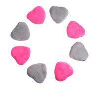 iplusmile 8pcs Heart Shape Powder Applicator Set for Face Loose Powder Makeup, Soft Canvas Cosmetic Sponges in Grey and Rose Red, Suitable for Face and Body Application