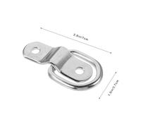 iplusmile 8pcs Heavy-duty D-ring Tie down Anchors with High Load-bearing Capacity and Fine Workmanship, Iron Surface Mount Hooks for Trailer, Truck, Car Accessory in Silver