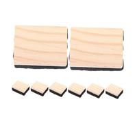 iplusmile 8pcs Mini Wooden Felt Blackboard Erasers Lightweight Chalkboard Cleaner for Teachers Students Office Classroom Use Compact and Easy to Handle Chalk Dust Removers
