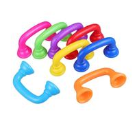 iplusmile 8pcs Whisper Phones Bright Plastic Telephone Receiver for Hearing Training and Color Recognition Ergonomic Design for Hands Educational Playphones for Boys