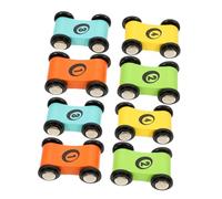 iplusmile 8pcs Wooden Mini Race Cars for Sturdy Educational Cars in Colors for Hand Grasp Birthday Playtime and Early Learning