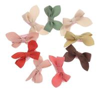 iplusmile 9pcs Girl Hair Accessories Bow Clips with Charming Design, Cloth and Iron Material, Not Easy to Fall or Break, for Photography and Parties