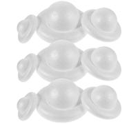 iplusmile 9pcs Solar System Foam Balls Kit DIY Educational White Polystyrene Planet Pieces Set for School Science Projects, 7.6cm 10.6cm 14cm Craft Supplies