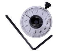 iplusmile Adjustable 360° Steel Torque Angle Gauge 1/2 Inch Drive Torque Measuring Tool for Automotive Mechanics with Flexible Arm and Black Head, Precise Angle Measurement Tool for Car