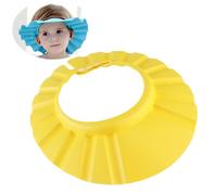iplusmile Adjustable Shower Hat Waterproof Eva Material with Plastic Snap Buttons in Yellow Prevents Water and Shampoo from Entering Eyes, for Bath Time Protection for Babies