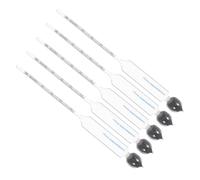 iplusmile Alcohol Hydrometer for Wine Making and Spirits Testing 0-40 Scale Glass Specific Gravity Tester Kit for Home Brewing Fermentation - 5 Pieces