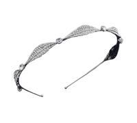 iplusmile Alloy Rhinestone Wedding Tiara Crown Headband White Bride Hair Decor Leaf Design Bridal Headpiece for Wedding Prom
