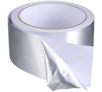 iplusmile Aluminium Foil Tape Roll 1 Roll Silver Self-adhesive Insulation Tape Anti-static and Temperature Insulation Features for Home and Office Exhaust and Kitchen Stoves Repair