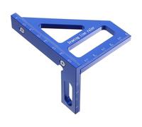 iplusmile Aluminum Carpenter Triangle Ruler 90 Degree Protractor Woodworking Square Measuring Tool Blue Imperial Scale for Precision Layout and Angle Measurement