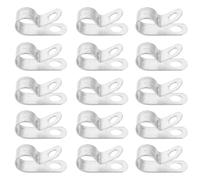 iplusmile Aluminum R-Type Cable Clamp Insulated Metal Cable Clip 50pcs Enhanced Safety and Fire Prevention Features for 10mm Wire and Hose for Workstations and Kitchens