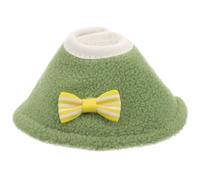 iplusmile Anti-biting Bird Neckwear Parrot Cone Collar Green Polar Fleece Soft Protective Recovery Collar Neck Circumference 3.15-3.74inch for Birds Recovering from Injury Or Surgery