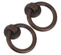 iplusmile Antique Bronze Ring Pulls 2Pcs Vintage Style Cabinet Knobs for Bedroom Bathroom Drawers and Wardrobe Handles with Wide Compatibility