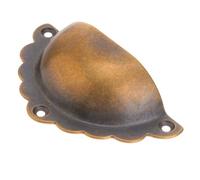 iplusmile Antique Copper Wardrobe Handle Semi-Circle Drawer Pull Retro Classic Cabinet Knob for Furniture Doors Cupboard Hardware