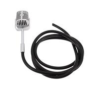 iplusmile Antique Party Microphone Model in Silver, Plastic and Rubber Wires with Classic Vintage Design for Photo Props and Pretend Play, Suitable for Hip Hop and Rock Events