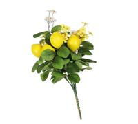 iplusmile Artificial Lemon Bouquet with 7 Branches Featuring Realistic Yellow Lemons and Green Leaves, Plastic and Foam Material, for Home Decor and Coffee Shops Table Centerpieces