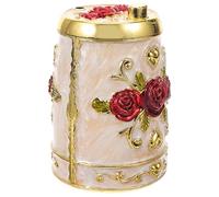 iplusmile Automatic Press Toothpick Holder Dispenser Portable Desktop Toothpick Case for Home Kitchen Dining Table Use, Stylish Gold White Red Rose Color Options
