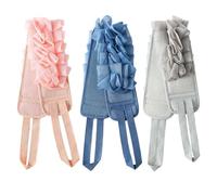 iplusmile Back Scrubber Lightweight Gauze Material with Soothing Massage and Rich Lather Features 3 Pcs Double-Sided Exfoliating Strap for Shower Suitable for Home and On-the-go Use