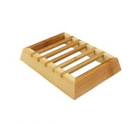iplusmile Bamboo Soap Box Storage Organizer with Fine Edges, Environmentally Friendly Handmade Soap Holder Tray for Bathroom and Home Use, Natural Beige Bamboo Material