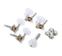 iplusmile Banjo Tuners Metal Tuning Pegs 5pcs Key Machine Heads with 4 Bushings Silver Knob Set String Fixing and Sound Improvement for Banjo Guitar