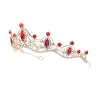 iplusmile Baroque Rhinestone Tiara Bridal Crown Headband Lightweight Wedding Hairpiece for Bride Sparkling Jewelry Decoration for Birthday Party Festival Anniversary Comfortable Elegant
