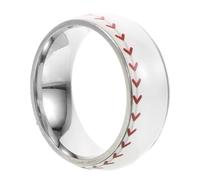 iplusmile Baseball Titanium Steel Ring for Men Elegant for Baseball Fans Durable Sports Themed Jewelry Engagement Ring for Athletes Stylish and Sophisticated Accessory