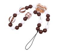 iplusmile Bear Beads Design Phone Lanyard with Plastic Anti Lost Phone Hanging Strap for Camera and Electronic Accessories Convenient Installation with Beautiful Appearance Cute Cartoon