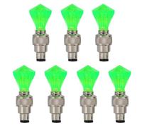 iplusmile Bike LED Wheel Light Green Fluorescent Cores Ensures Safety and Makes Bike Visible 7pcs for Night Riding Suitable for Car and Motorbike Valve Caps