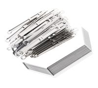 iplusmile Binder Clips Stationery Binder Fasteners with Smooth Surface 150pcs Metal and Convenient to Store, Silver Sturdy Multi-Functional Binding Strips for Office and School Use