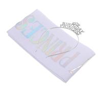 iplusmile Birthday Crown Headband and Sash Set for Women, Rhinestone Princess Tiara with Glitter White Iridescent Sash, Birthday Party Hair Accessory for