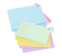 iplusmile Blank Flash Cards with Cream Colored Index Note Cards and Metal Binder Rings Smooth Paper Memo Pads for Study Office Travel and English Learning Organization