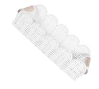 iplusmile Boho Bathroom Basket Small Woven Paper Rope Storage Bin with Cutout Handles Rectangular Decorative Storage Basket in White for Living Room and Bedroom Nightstand