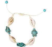 iplusmile Boho Shell Turtle Anklet Bracelet for Women, Adjustable Beach Anklet with Sea Water Resistant Shell Material, Stylish and Elegant Foot Jewelry for Casual Outfits and Beach