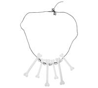 iplusmile Bone Necklace Pendant Chain Halloween Lightweight Choker Plastic Unique Creative Design for Public Relations Plan and Employee Benefits