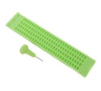 iplusmile Braille Fingerboard for Blind with 4-line 28-Cell Plastic Writing Plate and Stylus Pen, Braille Writing Kit for Visually Impaired Learning and Daily Communication Aid