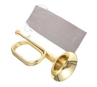 iplusmile Brass Bugle Trumpet for Beginners Polished Resistant Brass Wind Instrument Portable Lightweight School Band Bugle with Melodious Sound Durable Musical Instrument for Young Artists
